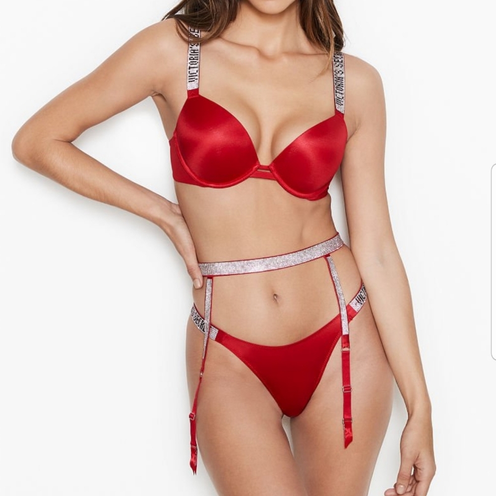 Gorgeous Victorias Secret Shine strap Garter Belt
